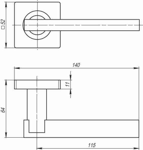 Комплект на 2 двери - Ручка дверная межкомнатная Armadillo Orbis SQ004-21SN/CP-3 матовый никель/хром